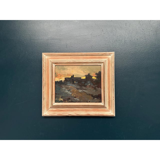 Original Swedish Oil on Becker Panel – “Atmospheric Landscape” by Arne Aspelin (1911–1990) – Signed – Vintage & Framed –...