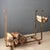 Large Hammered Steel Firewood and Kindling Rack With Rustic Patina For Sale - Image 4 of 16