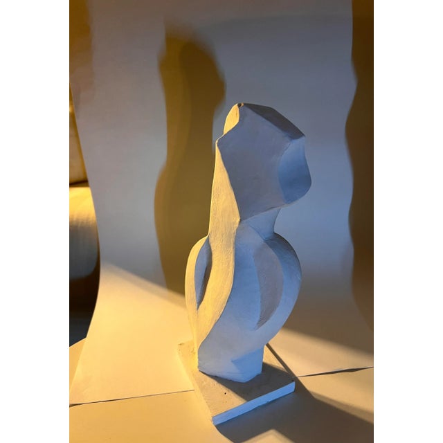 Abstract Female Figure Plaster Sculpture by Tony Trezza For Sale - Image 4 of 12