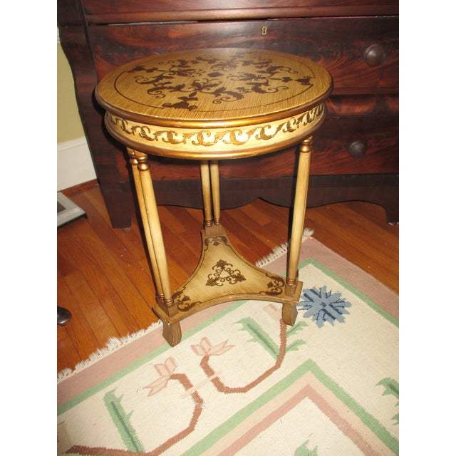 1980s Vintage Bombay Company French Design Accent Table Painted W/ Drawer For Sale - Image 4 of 12