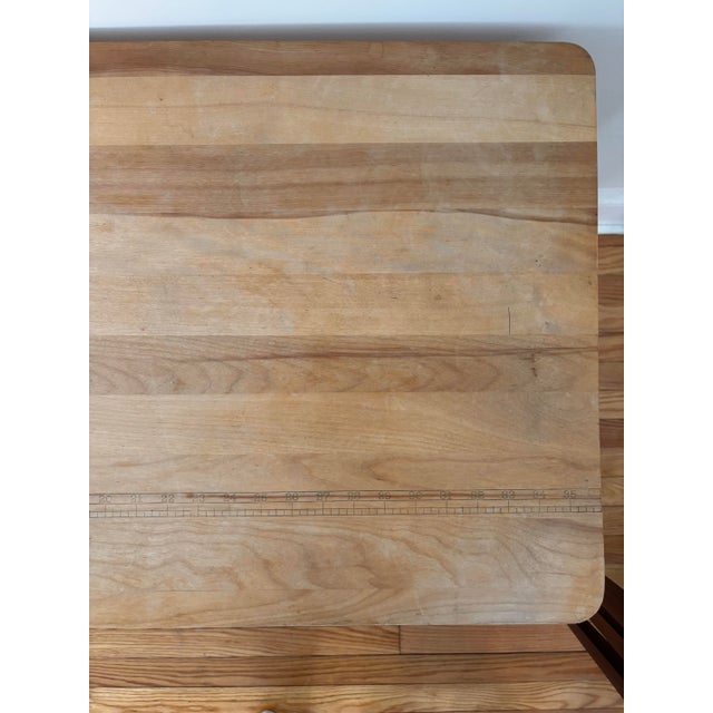 Wood New England Antique Ruler Table For Sale - Image 7 of 15