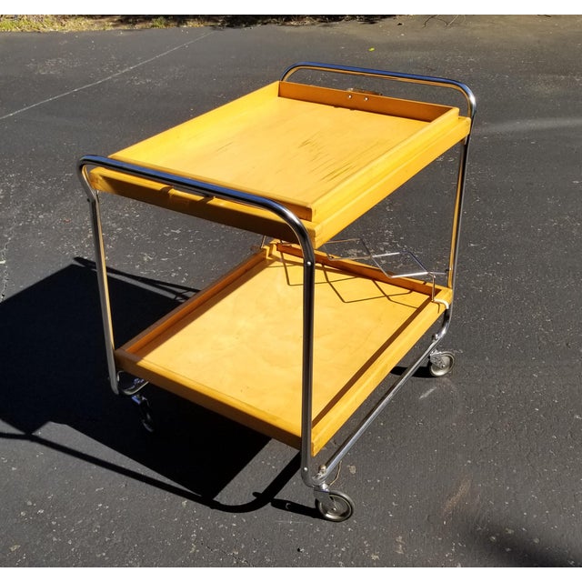 Mid-Century Modern European Mid-Century Bar Cart For Sale - Image 3 of 10