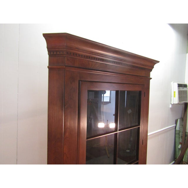 1980s Pennsylvania House Solid Cherry Corner China Cabinet For Sale - Image 6 of 9