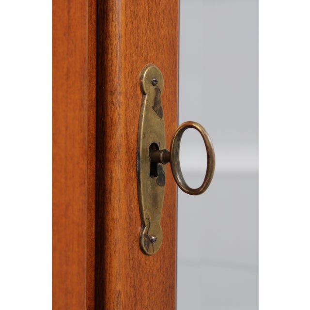 Brown Italian Neoclassical Beveled Glass China Cabinet For Sale - Image 8 of 14