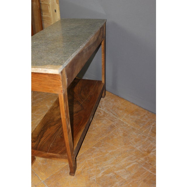 19th Century Empire Walnut Console Table For Sale - Image 12 of 13