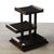 Art Deco Rectilinear Swooping Three Tier Walnut Offset Side Table W/ Plinth Base For Sale - Image 4 of 15