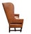Dessin Fournir Dessin Fournir French Leather and Mahogany Wingback Chair For Sale - Image 4 of 10