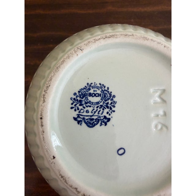 Royal Blue Vintage Royal Boch Delft Blue and White Chinoiserie Cachepot Planter For Sale - Image 8 of 8