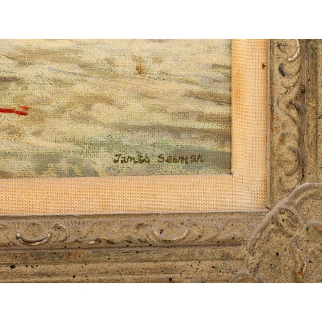 James Seeman Beach Scene Oil on Canvas Board For Sale In New York - Image 6 of 7