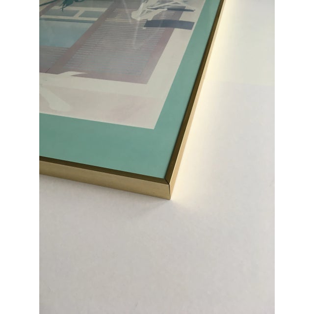 1983 Back From the Beach Pink Studio Poster, Framed For Sale - Image 4 of 12