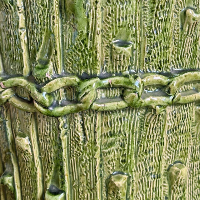 19th Century English Glazed Faux Bois Planter For Sale - Image 11 of 16