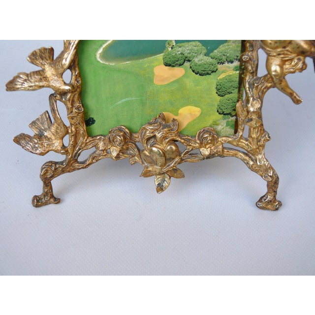 Biedermeier Picture Frames Amor in Bronze, Set of 2 For Sale - Image 15 of 18