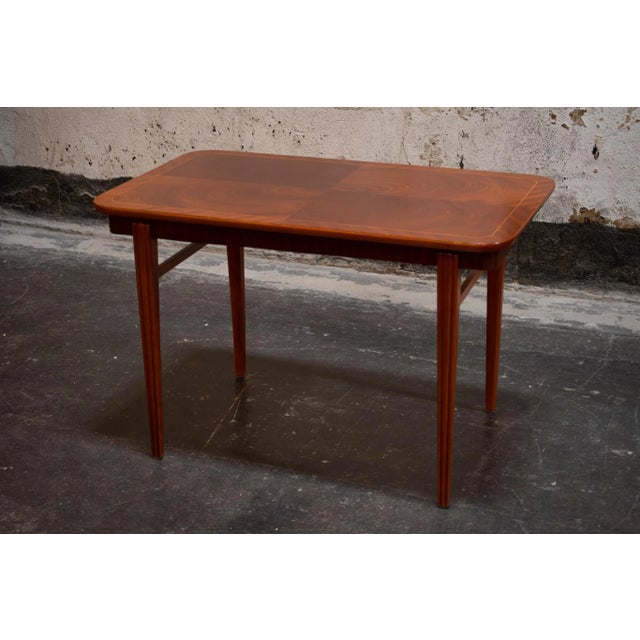 Brown Mid-Century Modern Swedish Crotch Mahogany End Table Mid-Century Modern For Sale - Image 8 of 8