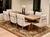 Stunning set of eight original Thayer Coggin armless dining chairs, beautifully upholstered in a sophisticated soft...