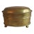 Antique 19th Century Oval Brass Tobacco Box – Hinged Keepsake or Trinket Casket For Sale