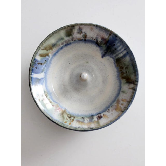 Contemporary Vintage Studio Pottery Apple Baker Bowl For Sale - Image 3 of 9