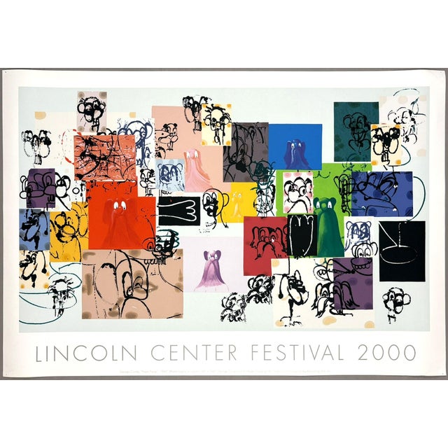 George Condo Paper Faces Original Silkscreen Lincoln Center Festival 2000 Poster For Sale - Image 9 of 9