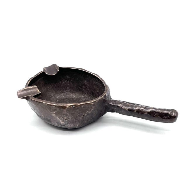 Brutalist Bronze Ashtray with Handle by Heinrich Brockmeier, 1970s For Sale - Image 15 of 15