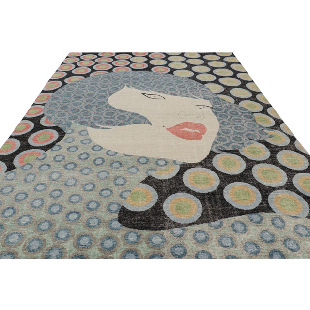 2010s Rug & Kilim’s Modern Distressed Rug in Polychromatic Figural Pictorial For Sale - Image 5 of 7