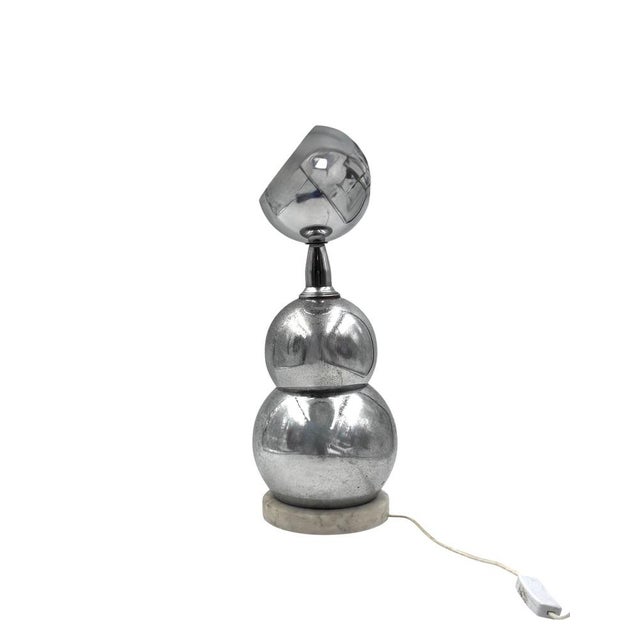 Space Age Chrome Table Lamp, France, 1970s For Sale - Image 11 of 11