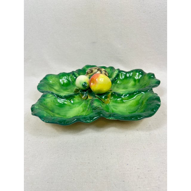 Vintage vegetable serving plate made in Italy and decorated with fruit and vegetables. This is a pre-owned item so please...