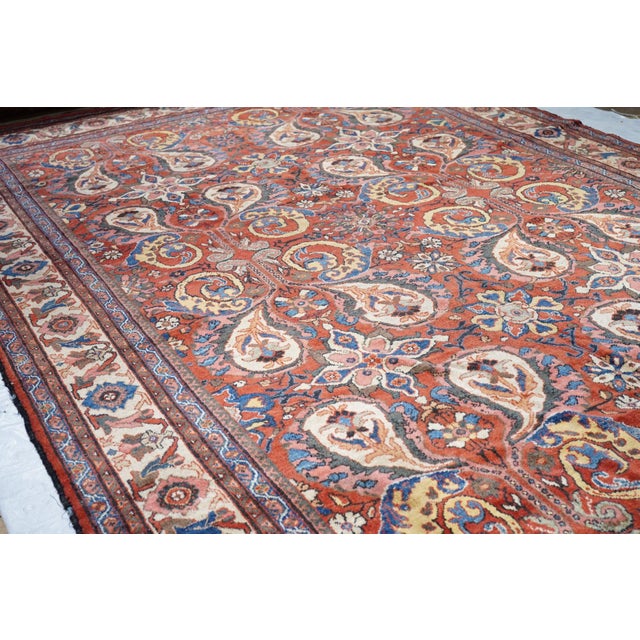 Fine Antique Persian Sultanabad Mahal Rug 10'3'' X 16'10'' For Sale In New York - Image 6 of 10