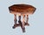 Victorian Mid 20th Century Hexagonal Mahogany Lamp Table With Mirrored Wood Grain & Regal Flat Claw Feet For Sale - Image 3 of 9