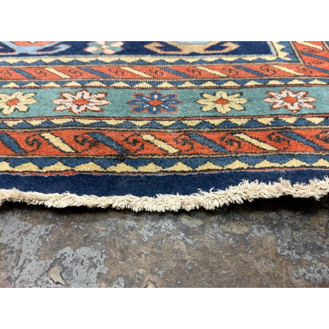 6ft 6in × 9ft 1in Persain Hand-Knotted Wool Tribal Area Rug For Sale - Image 12 of 12