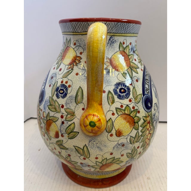 19th Century Italian Majolica Olive Oil Jar For Sale In West Palm - Image 6 of 13