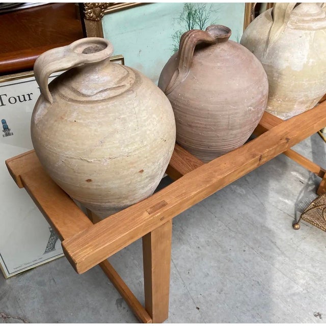 Ceramic Late 19th Century Mediterranean Olive Jugs With Stand - 5 Piece Set For Sale - Image 7 of 12
