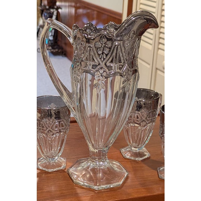 Early 1900s Tiffin Glass Ware Set - Set of 7 For Sale - Image 4 of 9