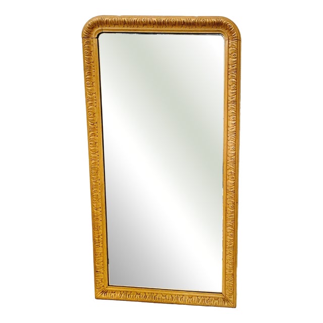 Louis Philippe Mirror in Wood and Patinated Stucco, 1800s For Sale