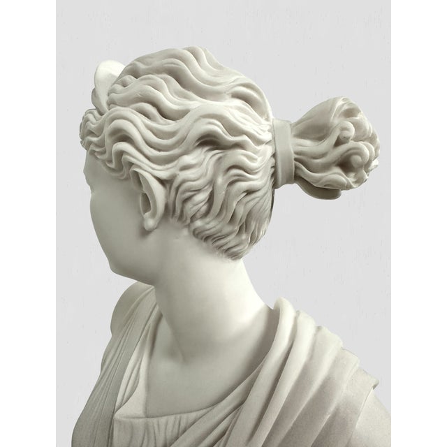 Handmade Artemis Cast Marble Bust For Sale - Image 9 of 11