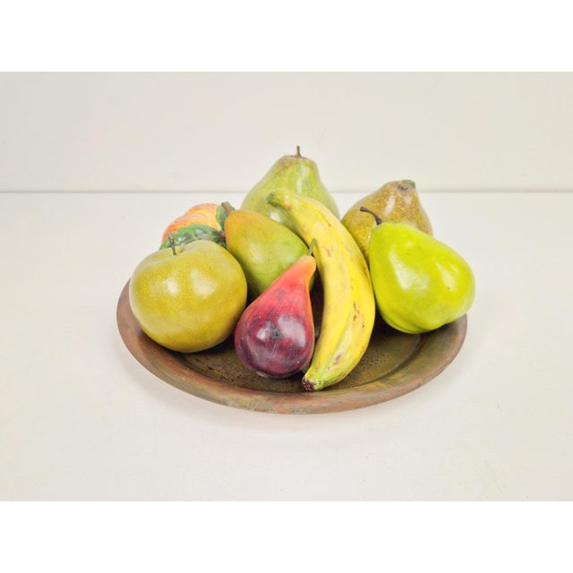 Vintage Italian Handmade Assorted Fruits in Earthenware, 1970s, Set of 9 For Sale - Image 3 of 9