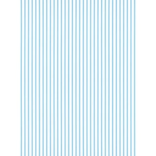 Sample - The House of Scalamandré Johnson Stripe Wallpaper, Sky For Sale