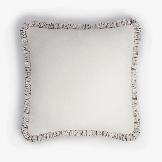 White Wool Artic Pillow by Lorenza Briola for Lo Decor For Sale - Image 3 of 3