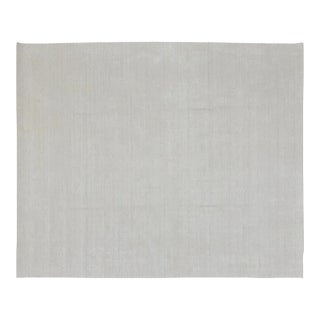 Contemporary Indian Modern Hand Loom Wool & Bamboo Rug,8'X10' For Sale