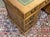 Vintage English Flat Desk with Drawers in Yew Wood with Leather Top, 1970s For Sale - Image 11 of 15