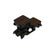 Small Miniature Two Tier Brown Carved Rock Base Look Wood Stand For Sale In San Francisco - Image 6 of 7