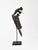 Tribal Ivory Coast Senufo Kpelie Cast Bronze Baul Mask Depicting Tribesmen on Stand For Sale - Image 3 of 4