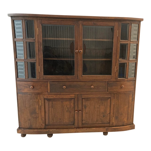 Late 20th Century Vintage Amish Made Solid Wood Haberdashery or Butler’s Pantry For Sale