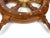 Brown Mid 20th Century Wood Boat Steering Wheel Wall Decor For Sale - Image 8 of 8