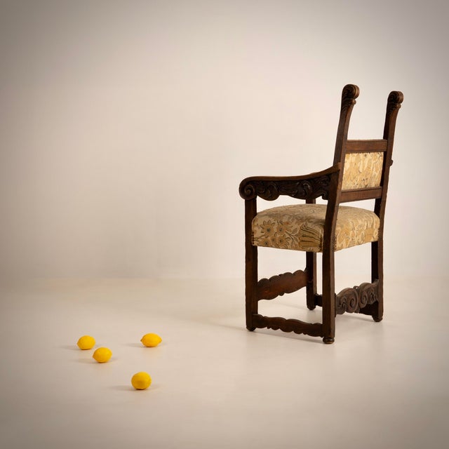 Medival French Armchair, France, 18th Century For Sale - Image 5 of 12