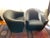 Black Contemporary Black Upholstered Armchairs - A Pair For Sale - Image 8 of 10