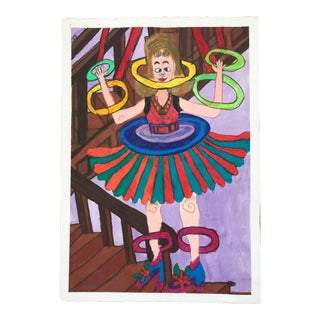 Oil Pastel Painting by Camille Holvoet For Sale