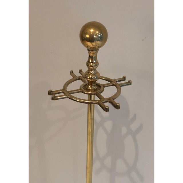 Circa 1970s French Neoclassical-Style Brass Duck Heads Fireplace Tool Set- 5 Pieces For Sale - Image 11 of 13