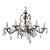 Mid-20th Century Spanish Cast Brass & Crystal Chandelier For Sale