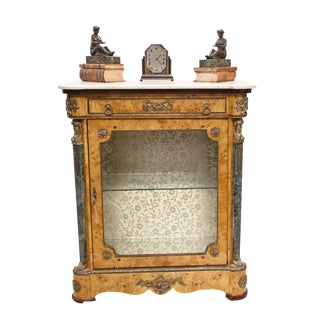 Empire Birch Pier Cabinet with Ormolu Pharaoh For Sale
