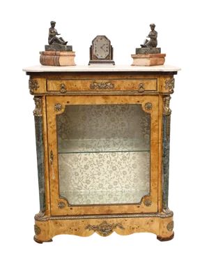 Empire Birch Pier Cabinet with Ormolu Pharaoh