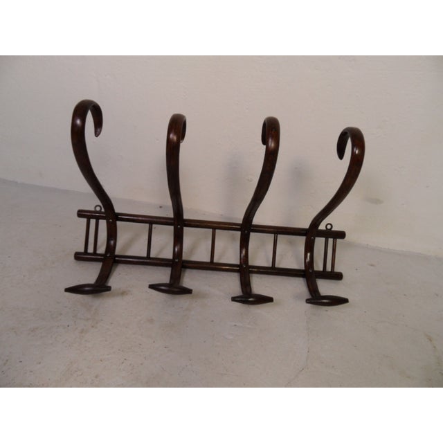 Wood Antique Hanging Coat Rack from Thonet, 1920s For Sale - Image 7 of 10